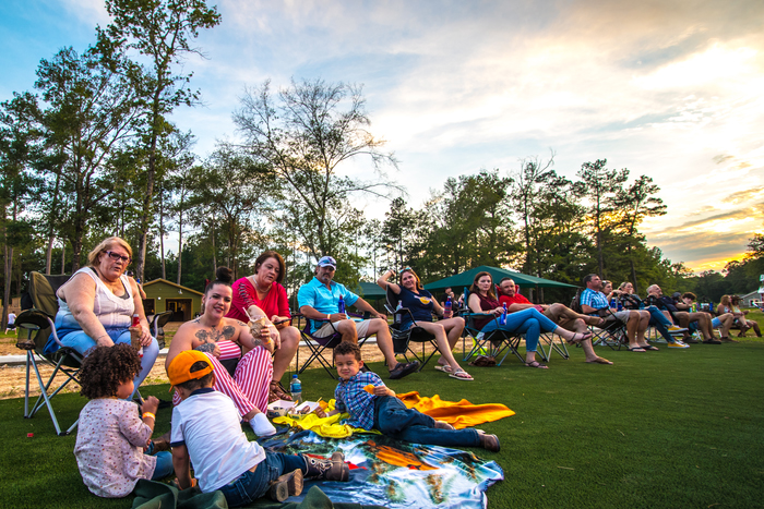 group gathered on lawn
